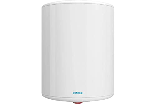 Edesa One 80L, termo eléctrico 80 litros, Calentador de agua vertical, Garantía total 3 años, medidas 85,7 x 43,3 x 45,1cm, color blanco, Fabricado para ser instalado en España