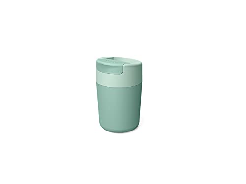 Joseph Joseph Sipp, Taza de Polipropileno para llevar café y té, Vaso termo con tapa, a prueba de fugas, sin BPA, 340 ml, Verde