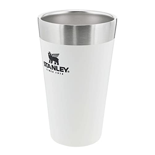 Stanley Adventure Stacking Beer Pint 0.47L Polar White – Termo Mantiene la Cerveza Fría 4 horas - Jarra Cerveza Acero Inoxidable - Aislamiento al Vacío de Doble Pared - Apta Para Lavavajillas