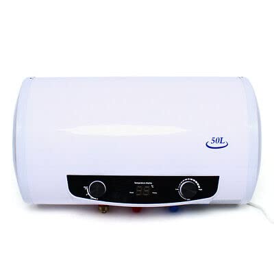 Calentador eléctrico de agua caliente horizontal, caldera eléctrica instantánea + alcachofa de mano eléctrica de almacenamiento eléctrico, revestimiento esmaltado, con depósito