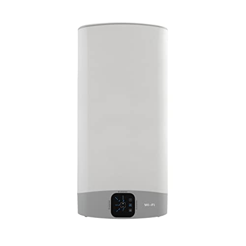 Ariston, Velis Wifi - Calentador de Agua Electrico, Horizontal y Vertical, Termo 80 Litros Plano, 50.6x27.5x106 cm - Fabricado para Instalación en España (Clase de Eficiencia Energética B)