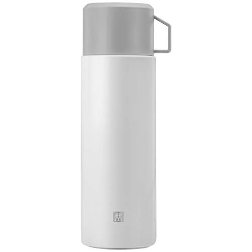 ZWILLING THERMO Botella aislante, Taza integrada, Termo, Aislamiento de doble pared, 1 L, Altura: 28,1 cm, Blanco