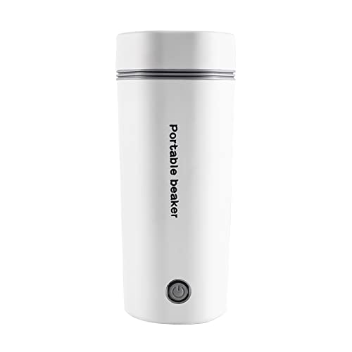 Andoer Hervidor eléctrico portátil de 350 ml, taza de viaje, tetera de té, caldera de agua caliente de acero inoxidable, apagado automático para preparar té, café
