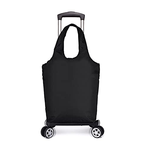 Carro Compra Carrito de la utilidad plegable Cajón de rodadura portátil plegable con la mano de mano con una bolsa de trabajo pesada duradera plegable 4 Ruedas de rotación para el viaje Carro de Compr