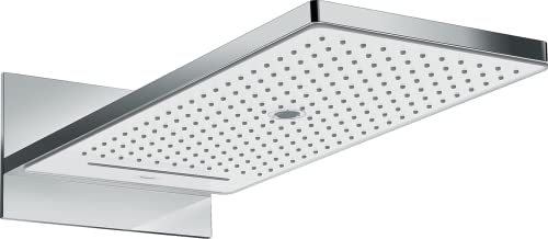 hansgrohe Rainmaker Select Rociador de Ducha 580, 3 Tipos de Chorro, Ahorro de Agua 9 l/min, Blanco/Cromo, 24011400