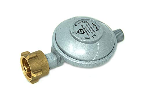 CAVAGNA regulador de Baja presión 30mbar 1,5kg/h - KLF Regulador de presión de Gas para Barbacoa de Gas, Calentador Radiante, Calentador de Patio, Cocina
