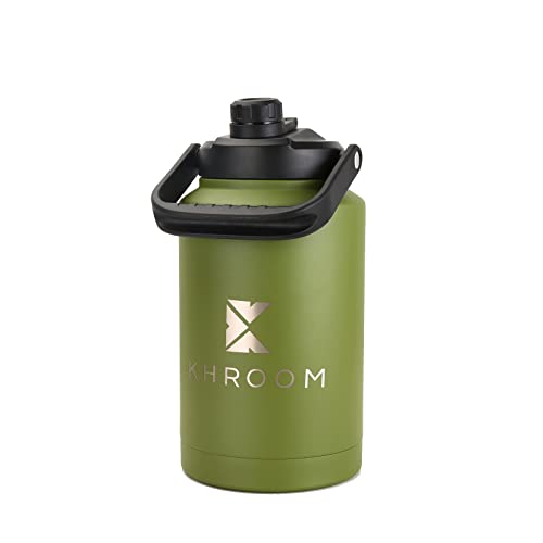 Khroom® Botella de agua de acero inoxidable de 3,8 litros | XXL térmica botella de agua mantiene frío 24 h / 12 h caliente | ácido carbónico adecuado para agua con burbujas