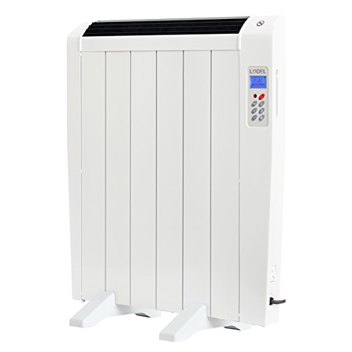 LODEL RA6 | Emisor Térmico Bajo Bajo Consumo | 900W | 6 Elementos de Aluminio | 10 - 15m2 | Calentamiento Rápido | Programable | Mando a Distancia | 3 Modos | Incluye patas y soporte para pared.