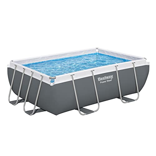 BESTWAY Piscina Desmontable Tubular Power Steel 282x196x84 cm Gris