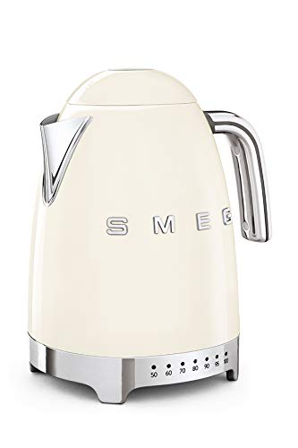 SMEG Calentador de Agua electrico, hervidor KLF04CREU, 2400 W, 1.7 litros, plástico, Crema