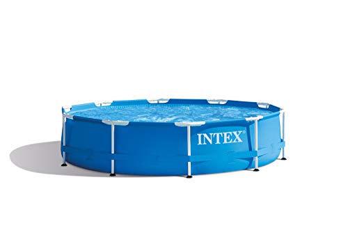 Intex Piscina redonda azul con estructura metálica elevada - Ø 305 x 76 cm