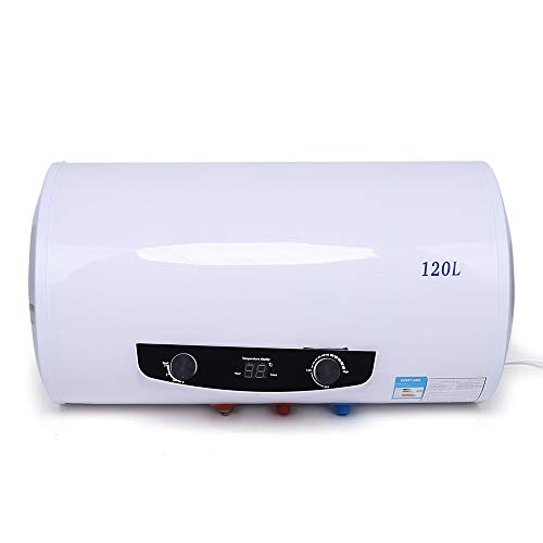 Caldera eléctrica de agua caliente horizontal de 120 l, 2000 W, 30 – 75 °C, 230 V, para colgar en la pared (120 litros)