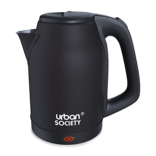 Urban Society-Hervidor De Agua Eléctrico，2200W, 1,8L, Acero Inoxidable，Negro