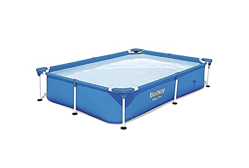 Bestway 56401 - Piscina Desmontable Tubular Infantil Splash Jr. Frame Pool 221x150x43 cm, Color Azul