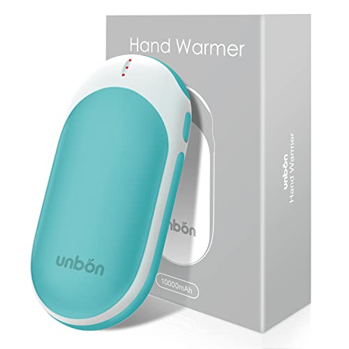 Calentador de Manos Recargable, UNBON Calentador de Manos Eléctrico con 3 Niveles de Calor PowerBank Calentador Manos USB 10000mAh Calienta Manos de Bolsillo Reutilizable Portátil para Mujeres Hombres