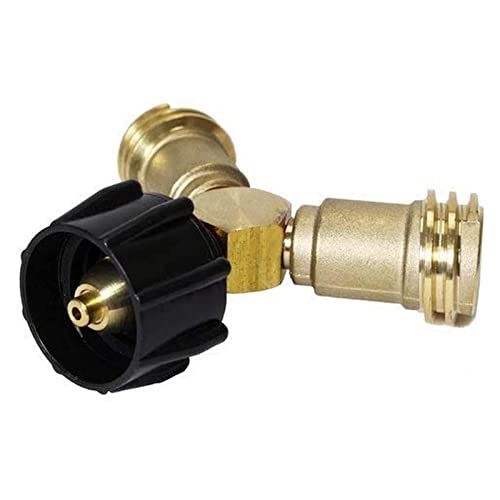 Jxjamp Accesorios de Cocina Venta Superior Propano Y-Splitter tee Latón Macizo con 1-Macho QCC y 2-Hembra QCC Apto para Parrilla de Barbacoa, Calentador, aparatos de propano Piezas de Repuesto