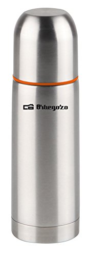 Orbegozo TRL 260 - Termo para líquidos, temperatura fría o caliente, tapón con pulsador dosificador, fabricado en acero inoxidable, 250 ml