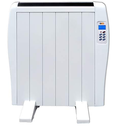Haverland EC 6 | Emisor Térmico DE 6 Elementos de Aluminio 900W. | 10-15m2 | Bajo Consumo | Calentamiento Rápido | Temporizador | Mando a Distancia | 3 Modos | Incluye patas y soporte para pared.