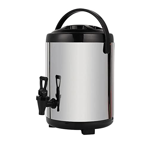 HZWZ Dispensador de Bebidas Calientes y Frías con Grifo, Acero Inoxidable Termo 6L/8L/10L/12L, Aislado por 10-12 Horas (Size : 8L)