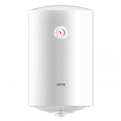 HTW - Termo Eléctrico 50 Litros ESSENTIAL Tanque Acero Esmaltado Zafiro 5 Años de Garantía - Calentador de Agua