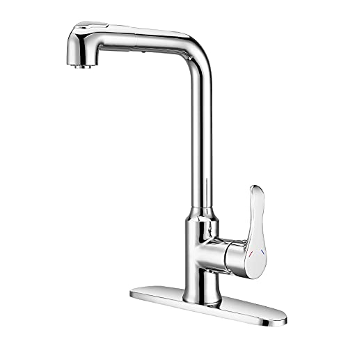 Mainen Grifo de Cocina Grifo de Cocina Oculto Extensible con Ducha Grifo Mezclador de Cocina Giratorio de 360 ​​° Grifo de Fregadero de una Sola Palanca Grifo de Fregadero de Cocina de Alta presión