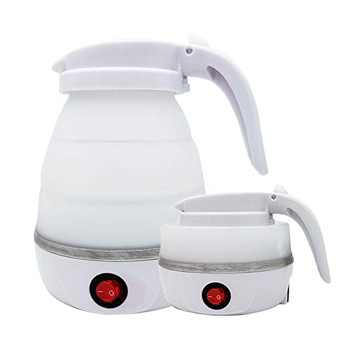 Jooheli Hervidor Eléctrico Plegable,600ml Hervidor Eléctrico Plegable con Fondo de Acero Inoxidable para Viajes para Senderismo al Aire Libre,Supervivencia,Ciclismo,Viajes