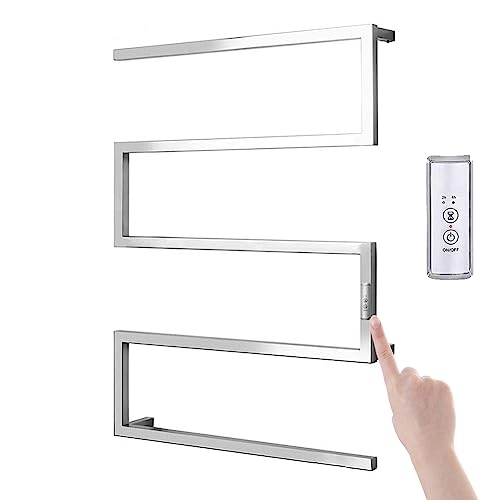 XSGDMN Toallero Eléctrico Toallero con Temporizador, 2H, 4H, Montaje En Pared Plug-In/Cableado del Calentador del Radiador para El Hogar Cuarto De Baño, 800 X 600 mm,Hard Wire