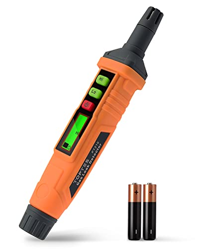 TopTes PT210 Detector de Fugas de Gas Natural, Detector de Fugas de Gas Propano/LPG/LNG/Ciudad con Alarma Audible y Visual, Alta Sensibilidad Detector Gas Autocaravana, Batería Incluida - Naranja