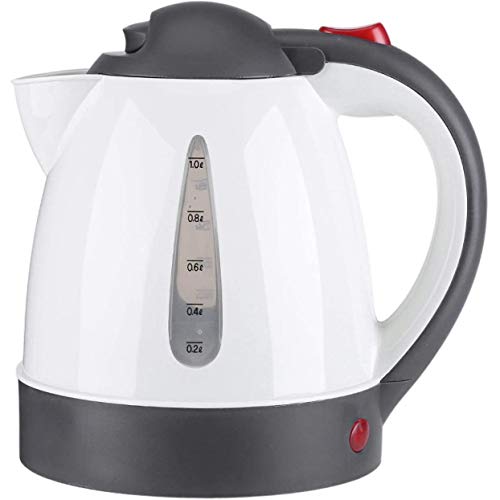 Taza calefactora portátil, encendedor de cigarrillos de viaje DC12V / 24V, hervidor de agua con calefacción, apagado automático, 1000 ml (12 V) para viajes autónomos, beber agua caliente, té, café
