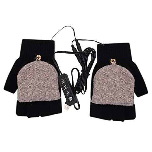 Lavadoras Industriales Precio Guantes Flip Flop Otoño e Invierno Guantes de equitación de Invierno al Libre Guantes de Escritura Guantes de Medio Dedo Guantes de Dedo Suelo Radiante (Black, One Size)