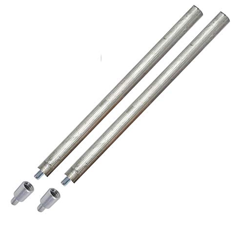 LA LUPE 2 Ánodos de magnesio 22x350mm. para Termo eléctrico + 2 adaptadores para Diferentes roscas M8 a M6 : Ánodo Sacrificio para Calentador Compatible valido con Grandes Marcas.