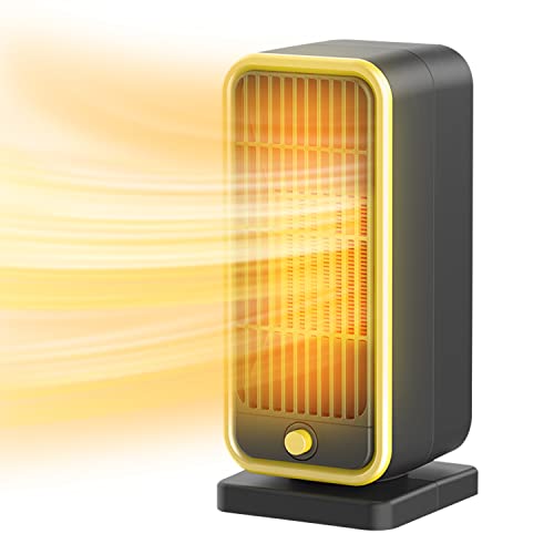 Calentador de ventilador de ahorro de energía mini calentador eléctrico tranquilo 500w pequeña oficina calentador eléctrico con protección contra el sobrecalentamiento y la protección de vuelco