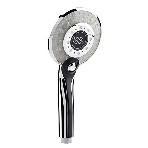 Cabezal De Ducha LED Cuarto De Baño De Mano Control De Temperatura De 3 Colores Cambio De Color Ducha De Mano Con Pantalla Digital De Temperatura Ahorro De Agua 3 Modo De Pulverización (#1)