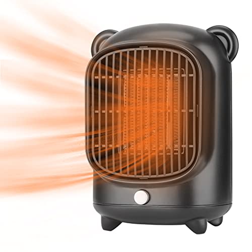 Calefactor Baño Ceramico Bajo Consumo, Calefactor Electrico Silencioso, Pequeño 500w Ventilador Calefactor Torre Mini Estufa Calefactora Radiador Calefacciones Aire De Habitacion Camper Oficina (A)