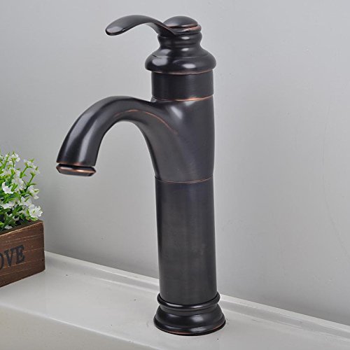 BFDMY Lavabo Negro Dalmo, Grifo De Baño con Aireador Desmontable Sin Herramienta, Agua Fría Y Caliente, Grifos Lavabos Monomando Sin Plomo Y Grifería De Latón, Ahorra del Agua