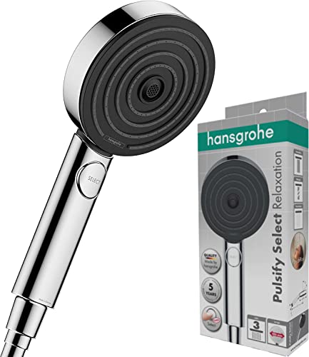 hansgrohe Pulsify Select S Ducha de mano 105 3 tipos de chorro Relaxation, cromo, 24110000