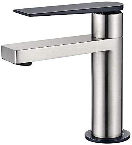 GRIFEMA G11001A - Grifo de Lavabo Latón Metal Gris/Negro, 3/9 de pulgada [Exclusivo en Amazon]