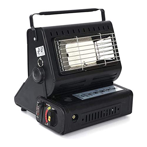 Facaimao Calentador portátil, calentador de gas butano al aire libre de 1,3 KW, estufa de calefacción de gas licuado para calentamiento interior al aire libre, camping, cocina