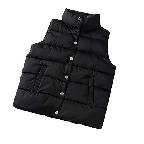 NUSGEAR Chaleco de Mujer Portátil Botones Sin Mangas Ligero plumas Plegable de Abrigo de Invierno Moda Casual Color sólido Cazadoras Calentar vpass