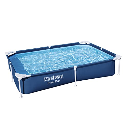 BESTWAY Piscina Desmontable Tubular Infantil Steel Pro 221x150x43cm Azul