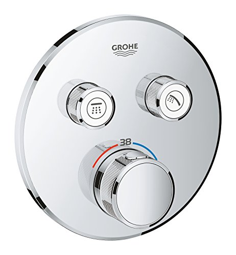 Grohe Grohtherm Smartcontrol - Termostato para Ducha con 2 Chorros Regulables, Cromo, Redondo (Ref.29119000)