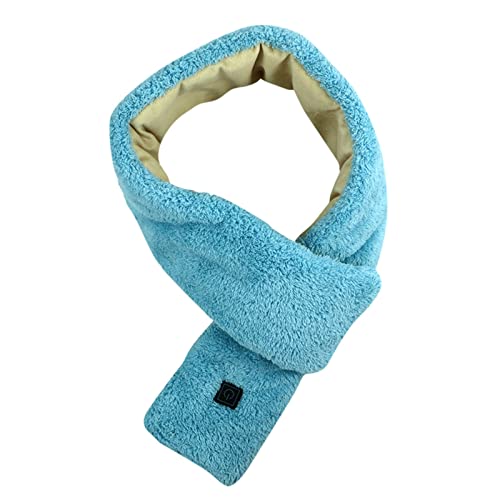Calefactor De Gas Natural Termostato de tercer engranaje Bufanda de calefacción eléctrica Bufanda de calefacción azul Calefacción USB 5v Bufanda de calefacción portátil al libre (Light blue, One Size)