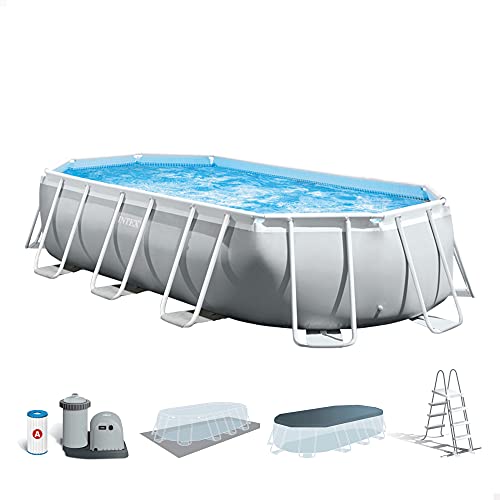 Intex 26796NP - Piscina desmontable ovalada prism frame intex 503x274x122 cm con depuradora