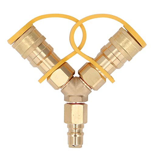 Nicoone TER Adaptador de conexión rápida de gas natural para parrillas, generadores, calentadores de patio, hornos de pizza, fogatas de patio, juegos de ventosas de 3 8 pulgadas1, guasha china,