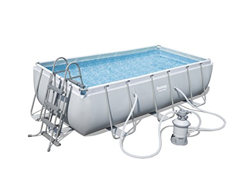 BESTWAY 56442 - Piscina Desmontable Tubular Power Steel 404x201x100 cm Depuradora de arena de 3.028 litros/hora