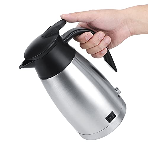 Wifehelper Hervidor de Agua eléctrico - 12V/24V 1000ml Coche Camión eléctrico Calentador de Agua Caliente Hervidor Botella Taza de Agua Caliente