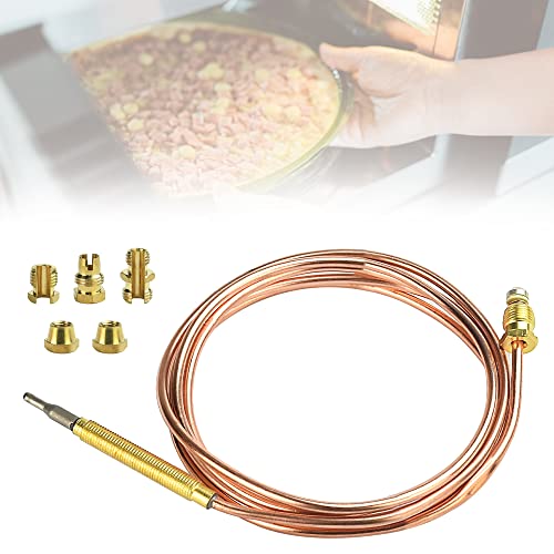 DIKEBAO Termopar Calentador Universal 1500mm Termopar Universal de Gas Calentador Termopares Estufa de Gas Adaptadores para Horno Nevera de Gas Termo Gas Butano Calentador de Gas + 5 x Tuercas