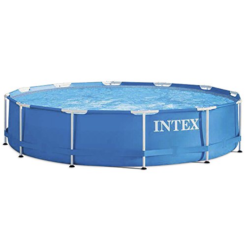 Intex 28212NP Piscina redonda Metal Frame, con depuradora, 366 x 76 cm, Color Azul