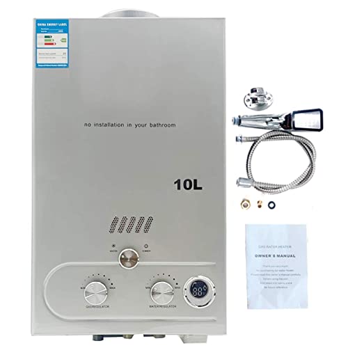 Cozyel 10 L LPG Calentador de Agua Calentador de Agua de Gas Licuado 20KW Calentador de Agua Automático LCD Digital Calentador de Agua Instantáneo Propane Gas Hot Water Heater