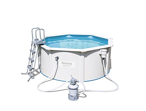 BESTWAY 56566 - Piscina Desmontable de Acero Hydrium 300x120 cm Depuradora de arena de 2.006 litros/hora